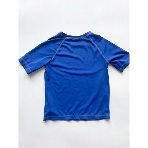 Toddler Boys Solid Blue Short Sleeve Rash Guard Old Navy Size 3T - Picture 4 of 5